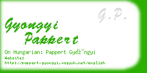 gyongyi pappert business card